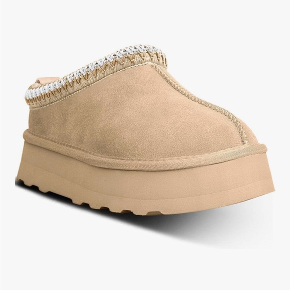 Tan Slip-On Platform Shoes - Picture 3 of 4